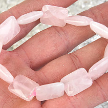 Cut rose quartz bracelet