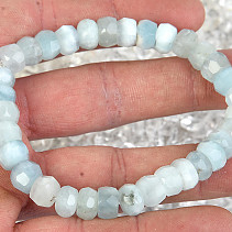 Bright aquamarine bracelet cut stones