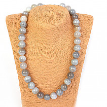 Agate beads necklace 14mm