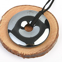 Hematite donut pendant (4.5 cm)