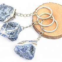 Sodalite crystal key ring