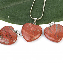 Jasper red heart pendant (bizu handle)