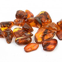 Dark amber smooth stone from Lithuania