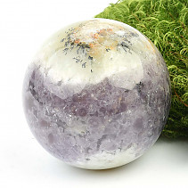 Smooth opal ball with dendrites (339g)
