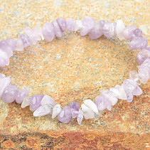 Light amethyst bracelet pieces of stones