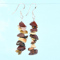 Earrings made of stone mookait Ag