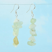 Earrings made of jade stone Ag