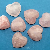 Smooth rose quartz heart