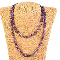 Long necklace pieces of stones - Amethyst