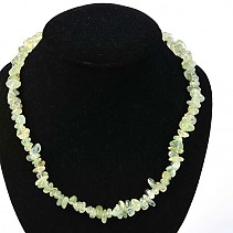 Necklace Prehnite smooth stones 50 cm