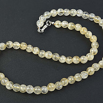 Necklace of citrine beads 50 cm
