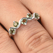 Vltavín prsten Ag 925/1000 3mm