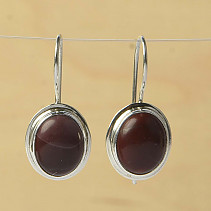 Earrings mookait silver Ag 925/1000 ovals