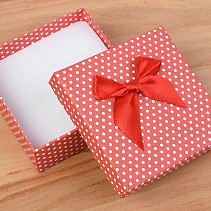 Red box with 8 x 8cm ribbon