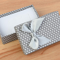 Gray paper box with 8x5cm ribbon