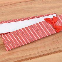 Red box with ribbon 20 x 4,5cm