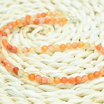 Cut necklace with 6mm carnelian beads