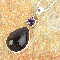 Silver pendant Amethyst and Ag 925/1000