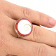 Silver ring coral + shiva shell universal Ag 925/1000