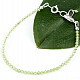 Olivine Bracelet Beads Facet Silver Clasp (17-19cm)