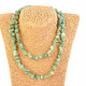 Long necklace pieces of stones - more Avanturin
