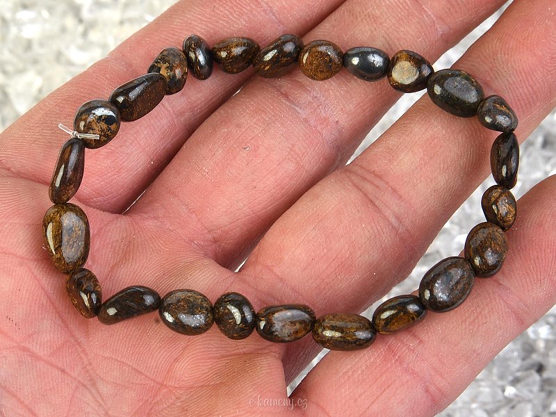 Irregular stones bronze bracelet