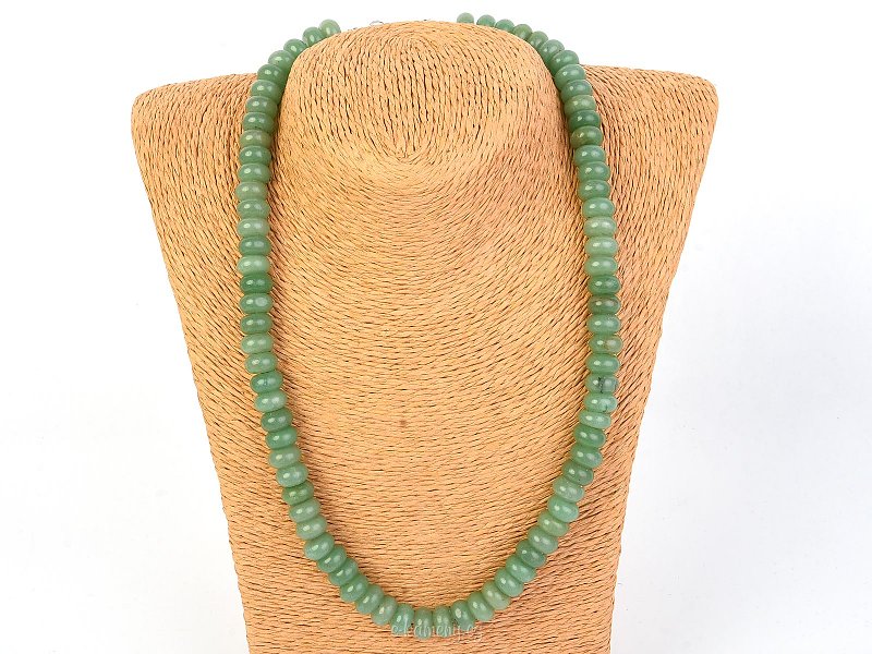 Necklace aventurine smooth stones 50cm
