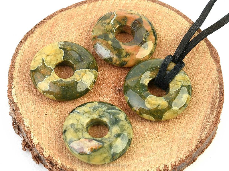 Rhyolite donut pendant (2cm)