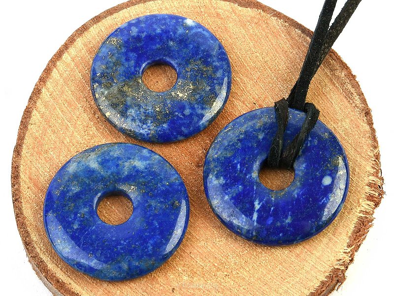 Donut pendant made of lapis lazuli (2.5 cm)