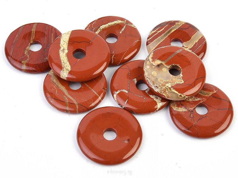 Red jasper donut pendant (4cm)