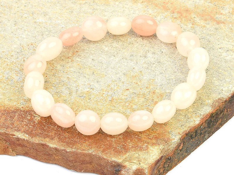 Pink agate pebbles bracelet