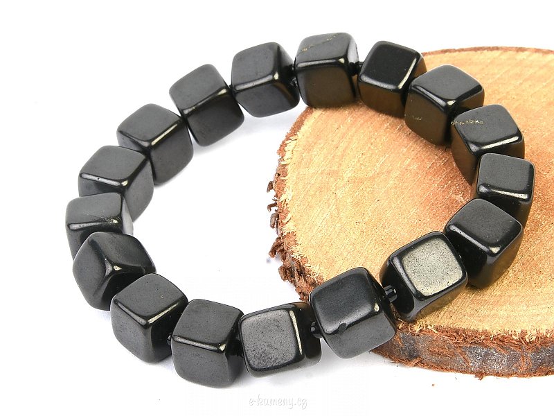 Shungite cube bracelet (0.9cm)