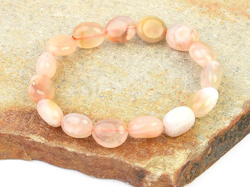 Sakura agate pebbles bracelet