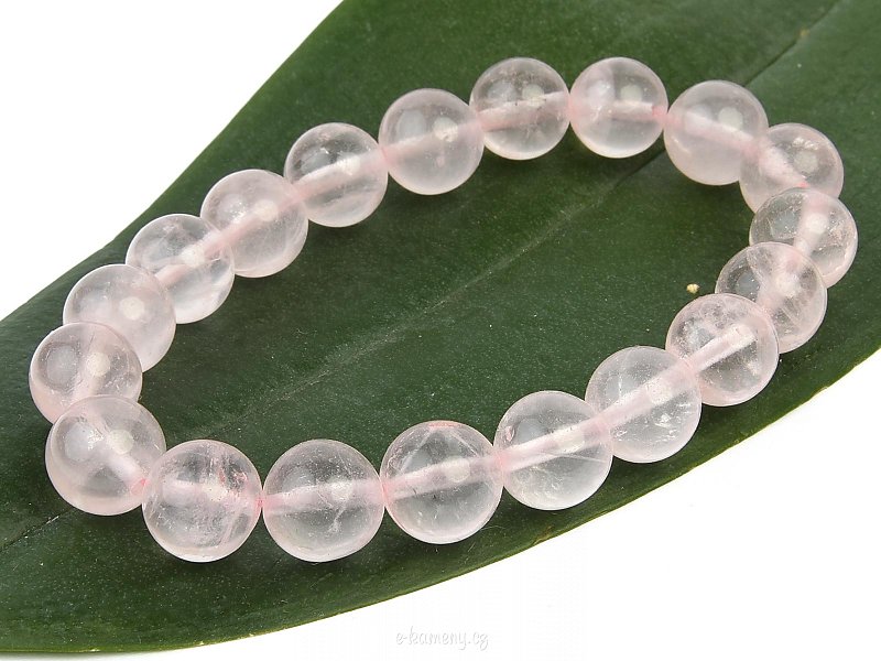 Bracelet light rose beads (1cm)