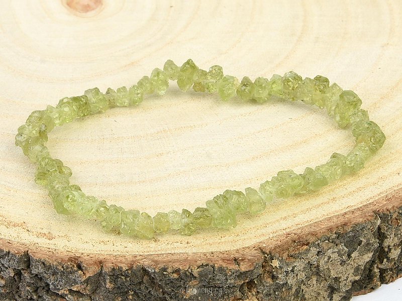 Bracelet of olivine crystals