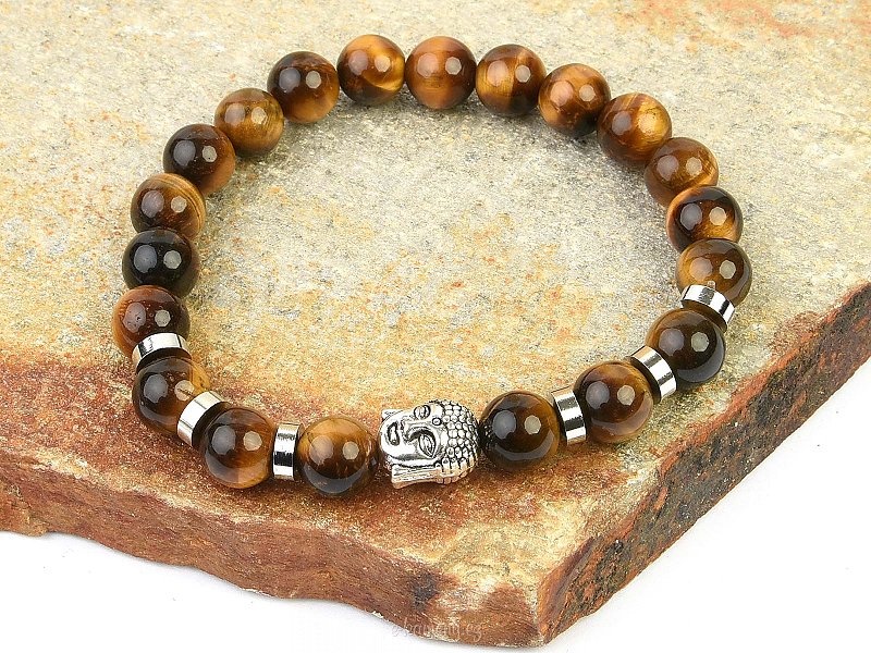 Bracelet of beads from the tiger's eye Buddha