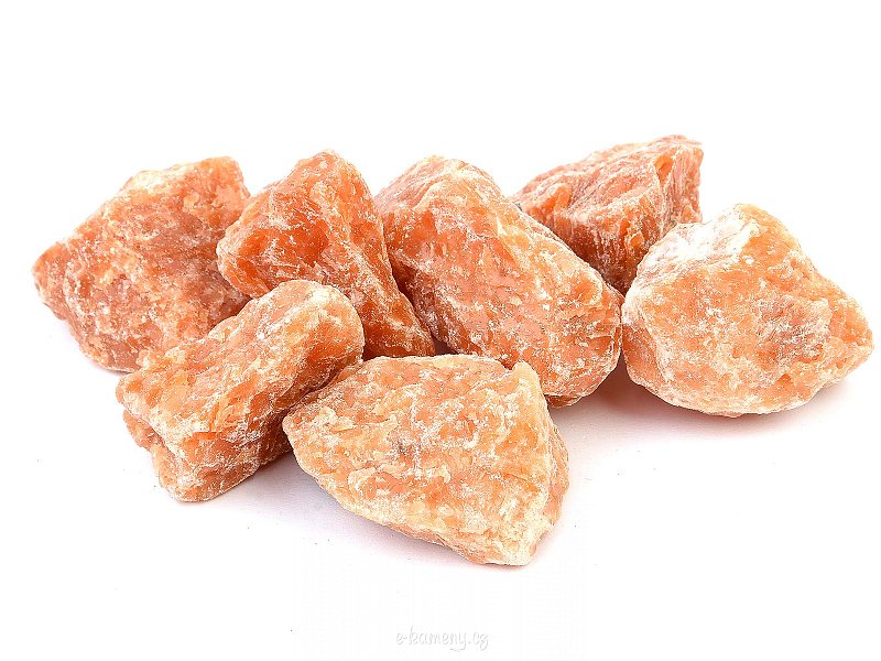 Orange calcite raw stone