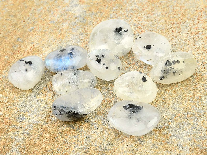 Moonstone with tourmaline extra (approx. 2cm)