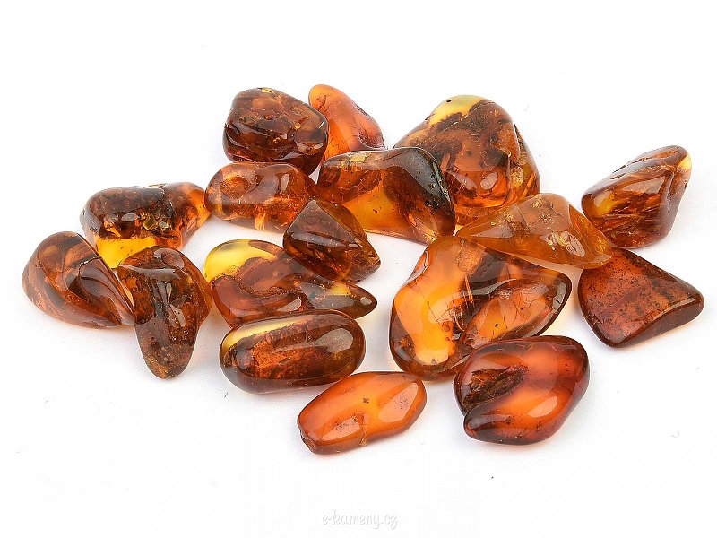 Dark amber smooth stone from Lithuania
