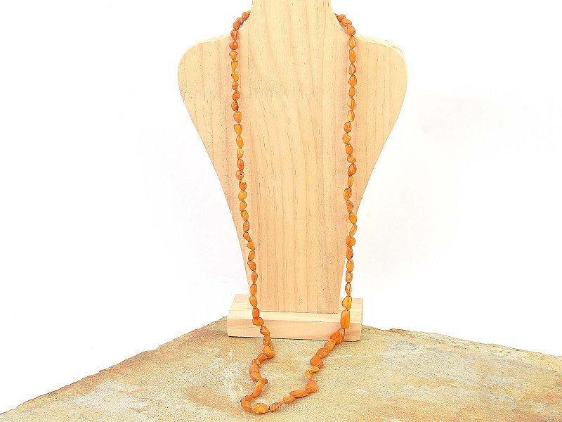 Cobble amber necklace (87cm)