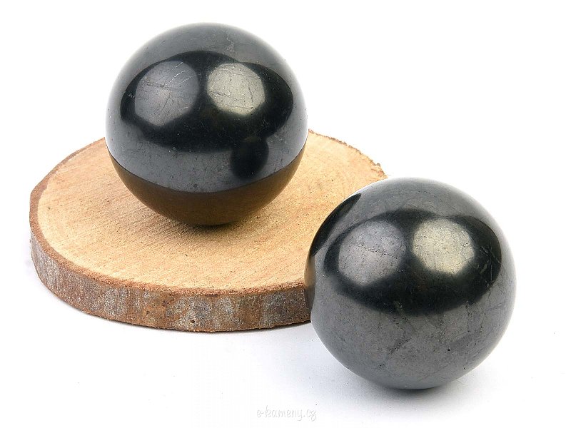 Polished shungite ball from Russia