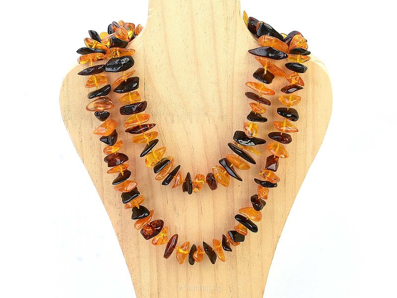 Necklace amber rhinestones (90cm)