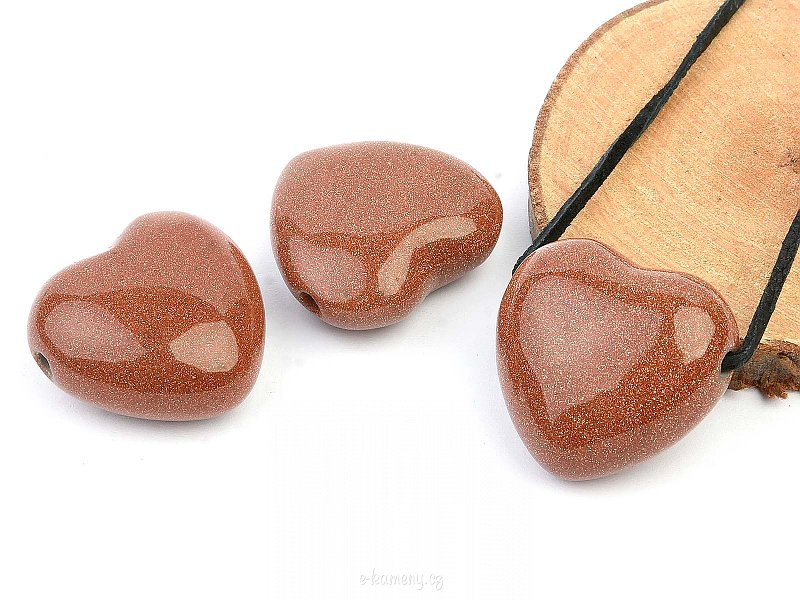 Leather pendant made of synthetic aventurine (approx. 3cm)