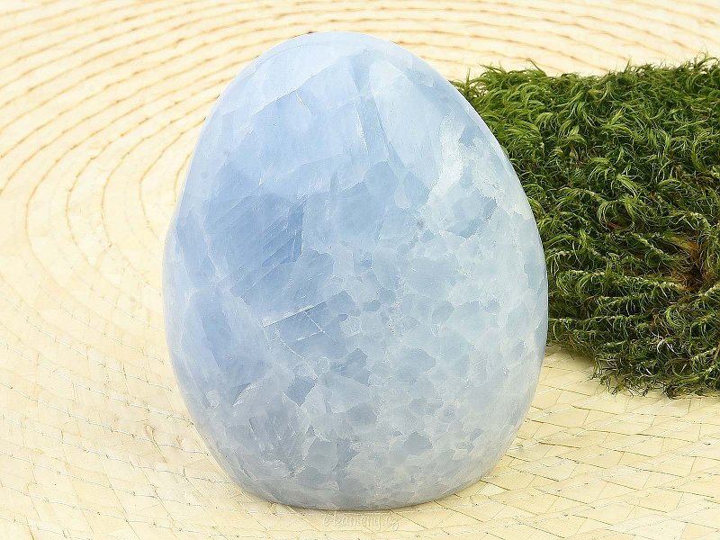 Modrý kalcit stojící kámen (580g)
