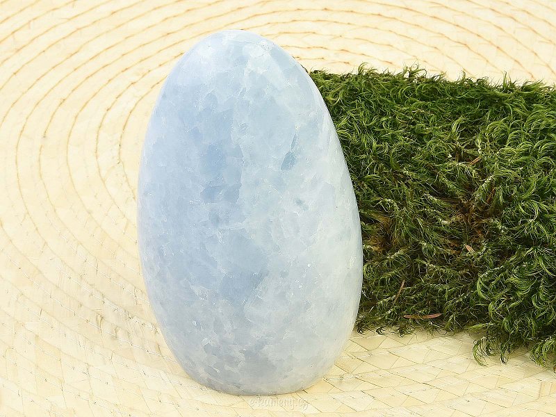Modrý kalcit stojící kámen (554g)