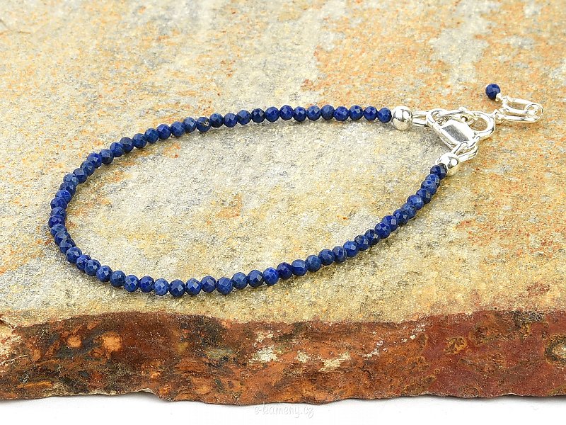Fine bracelet made of lapis lazuli Ag 925/1000