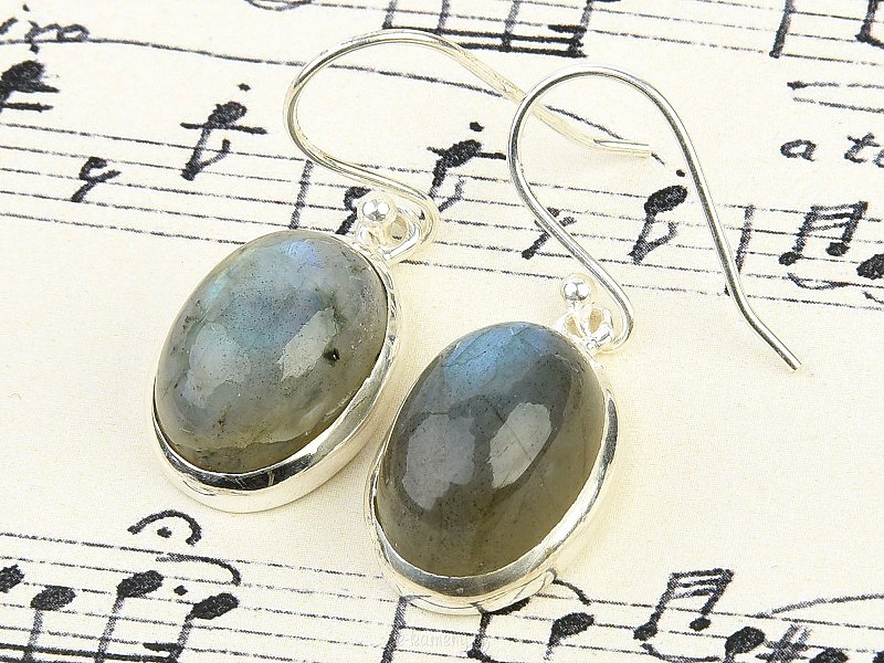 Silver earrings with oval Labradorites Ag 925/1000