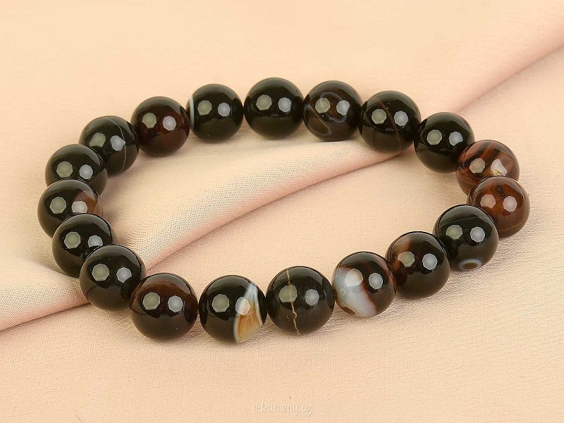 Sardonyx agate mineral bracelet