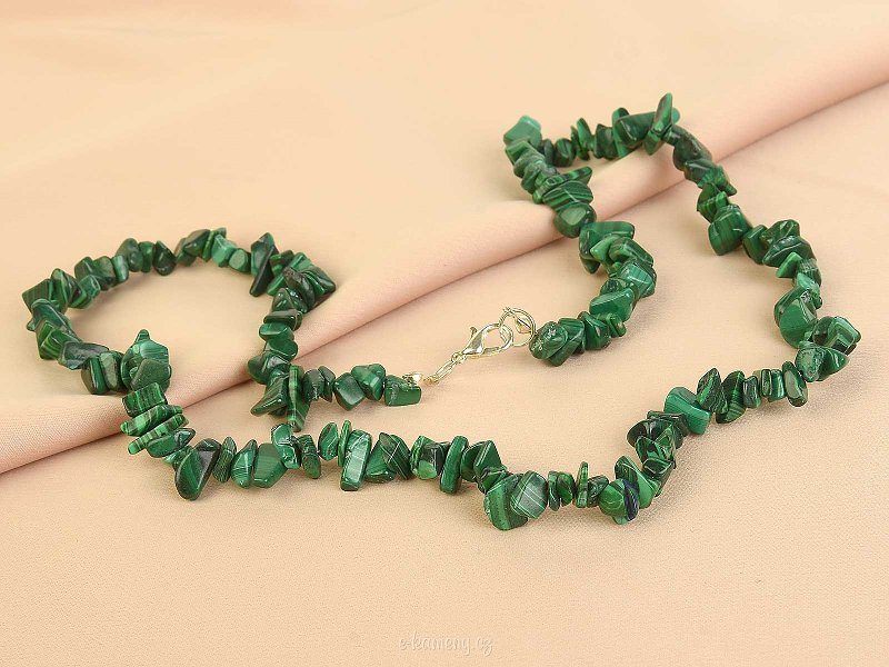 Irregular shapes of malachite necklace 60cm