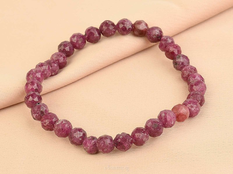 Polished ruby bracelet